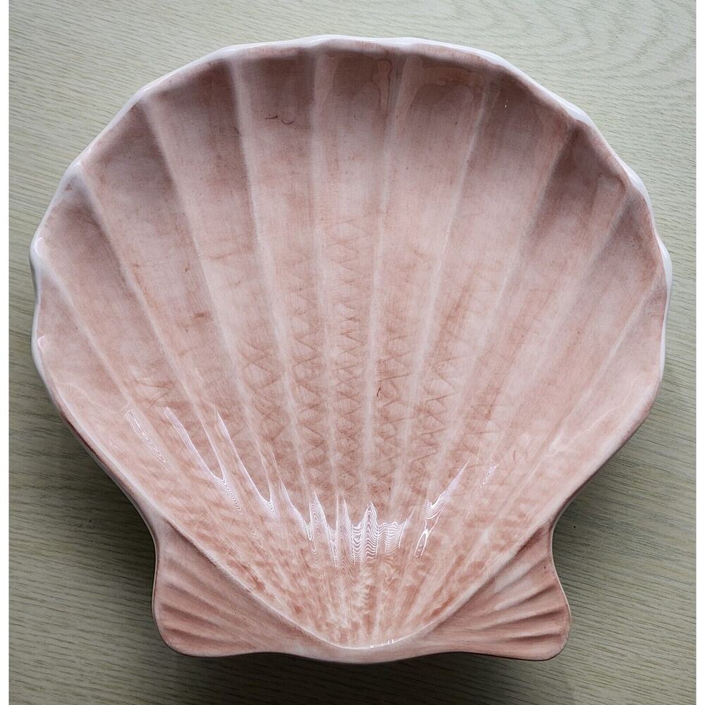 Dish-American Atelier-"By The Sea"-Pink-Shell Shaped-Oven-Dishwasher-Microwave